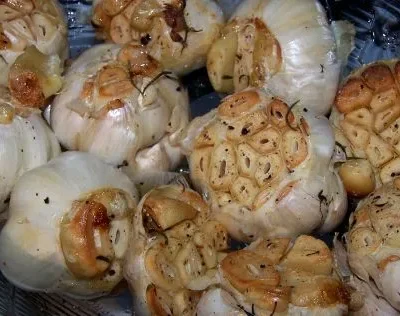 Roasted Garlic & Pearl Onions With Herbs