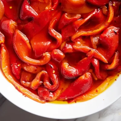 Roasted Marinated Peppers With