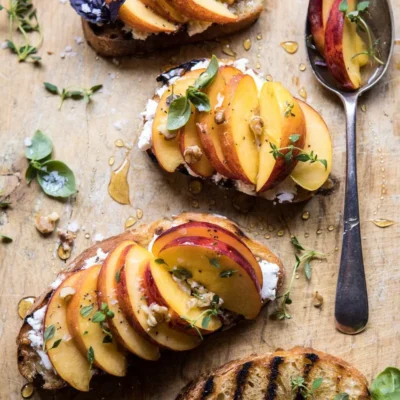 Roasted Peaches With Goat Cheese And Honey