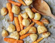 Roasted Potatoes And Baby Carrots