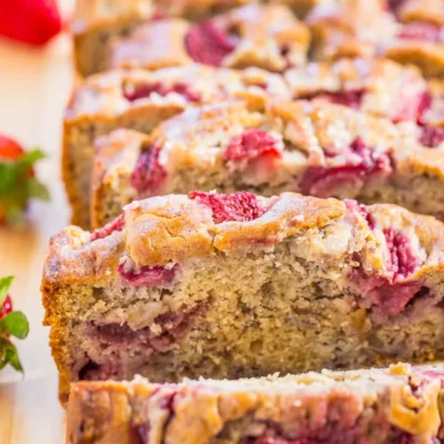 Roasted Strawberry Banana Bread