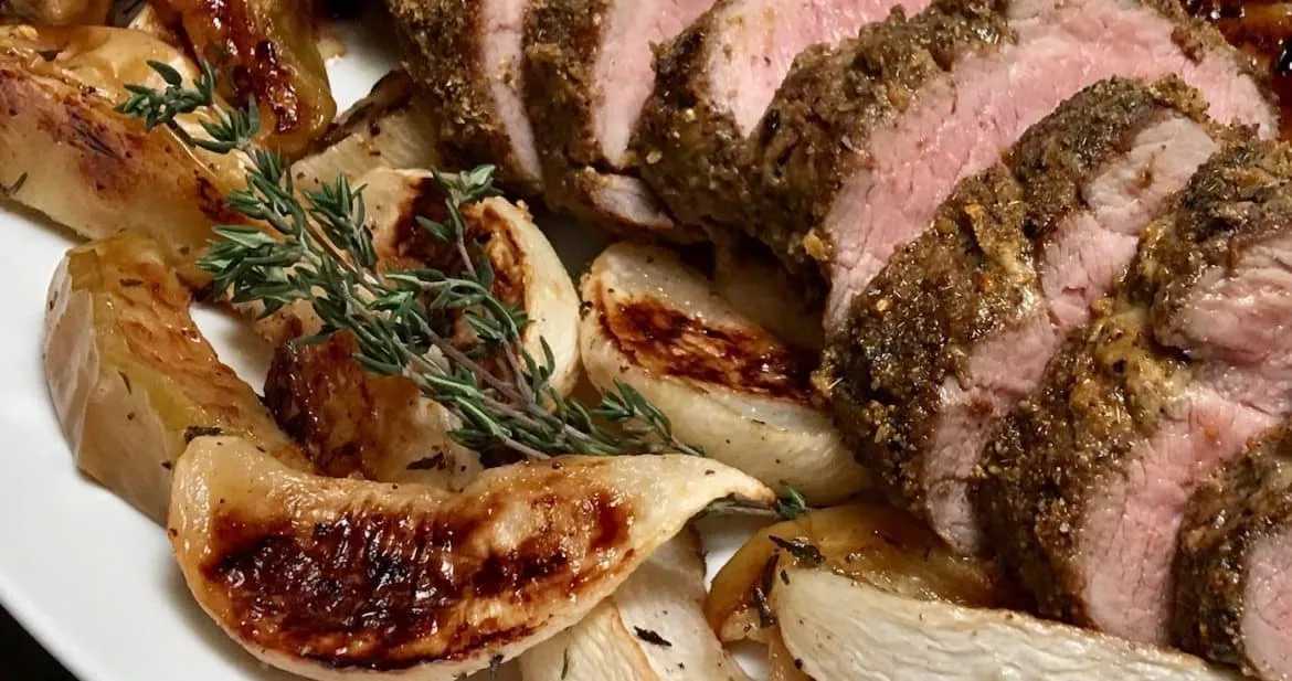 Roasted Turnip and Caramelized Apple Medley