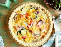 Roasted Vegetable And Gruyere Quiche