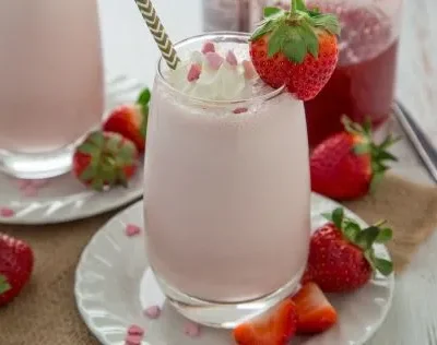 Romantic Valentine's Day Red Velvet Milkshake Delight