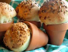 Rustic Flower Pot Bread Loaves Or Bread Rolls