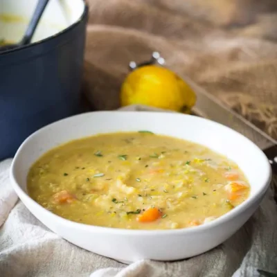 Rustic Red Lentil Soup Only 4 Ingredients