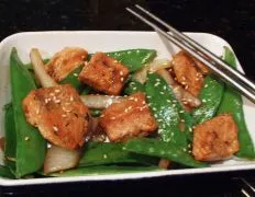 Salmon And Snow Pea Stir Fry