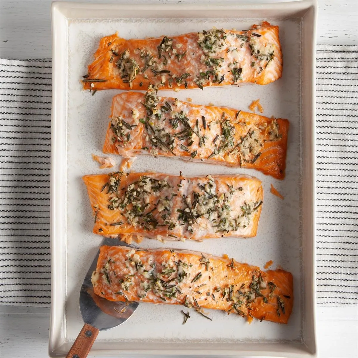 Salmon With Olive Oil & Herbs