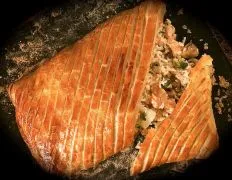 Salmon Wrapped In Pastry With Rice