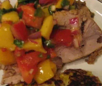 Santa Fe Pork Medallions With Peach Salsa