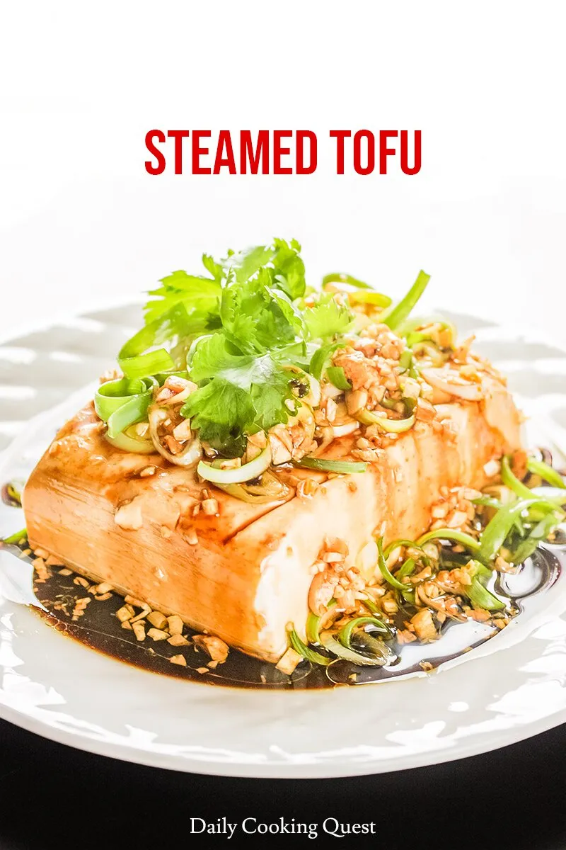 Savory Soy Sauce Infused Steamed Tofu Recipe