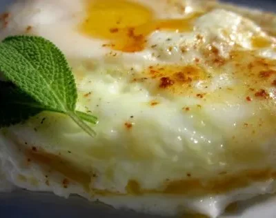 Savory Turkish Eggs with Yogurt & Spicy Sage Drizzle
