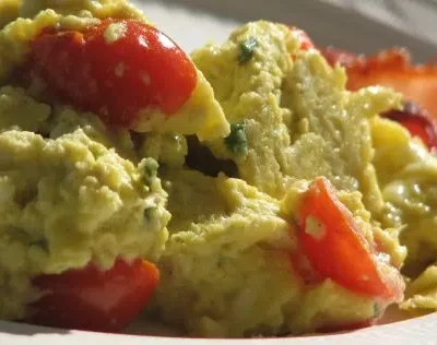 Scrambled Eggs With Fines Herbes And Tomatoes