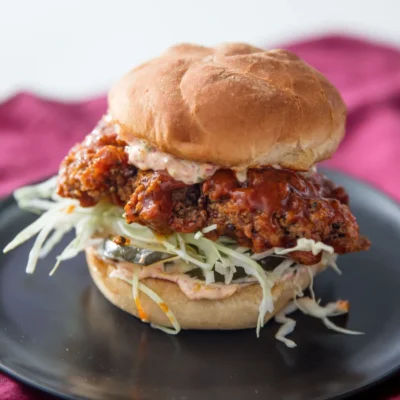 Sesame-Infused Spicy Orange Chicken Sandwich Recipe