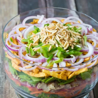 Seven Layer Chinese Chicken Salad
