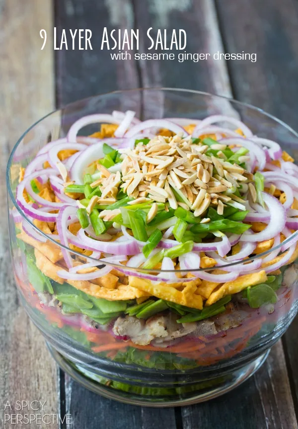 Seven Layer Chinese Chicken Salad