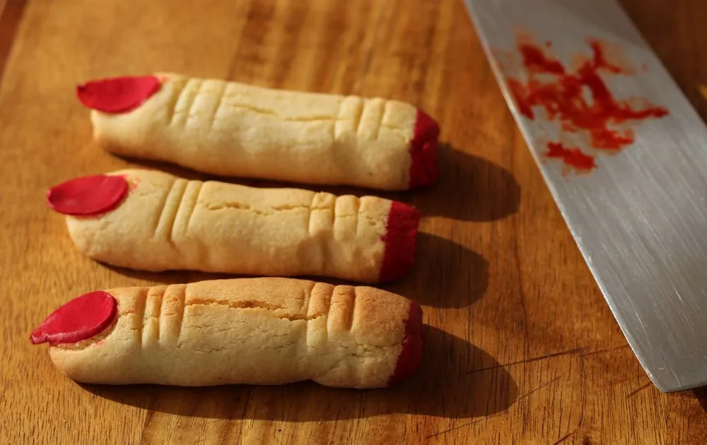 Severed Fingers Halloween Cookies