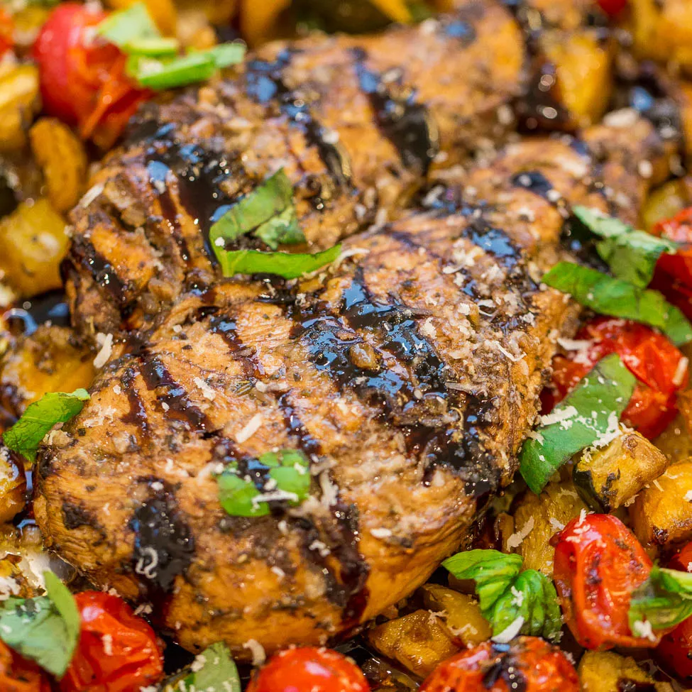 Sheet Pan Italian Chicken And Veggie Dinner