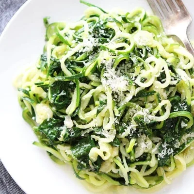 Shrimp Zoodles Parmesan For Two