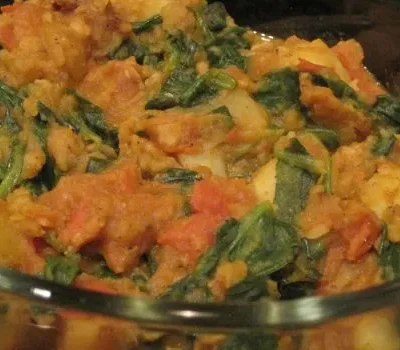 Simple Sag Aloo Indian Potato And Spinach