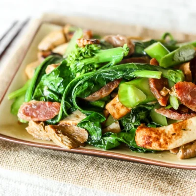 Sliced Fish With Chinese Broccoli On