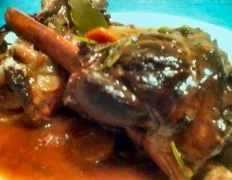 Slow Cooked Lamb Shanks In Red Wine
