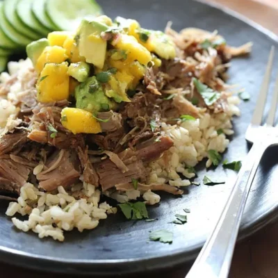 Slow Cooker Jerk Pork With Caribbean Salsa