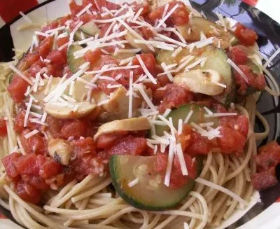 Spicy Tomato And Mushroom Spaghetti Delight