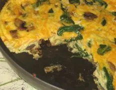 Spinach And Mushroom Veggie Frittata Recipe