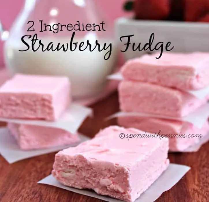 Strawberry White Chocolate Fudge Bites Recipe