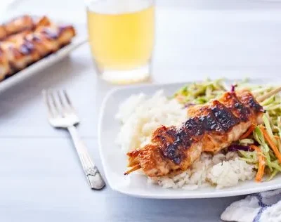 Succulent Soy-Glazed Salmon Skewers Recipe