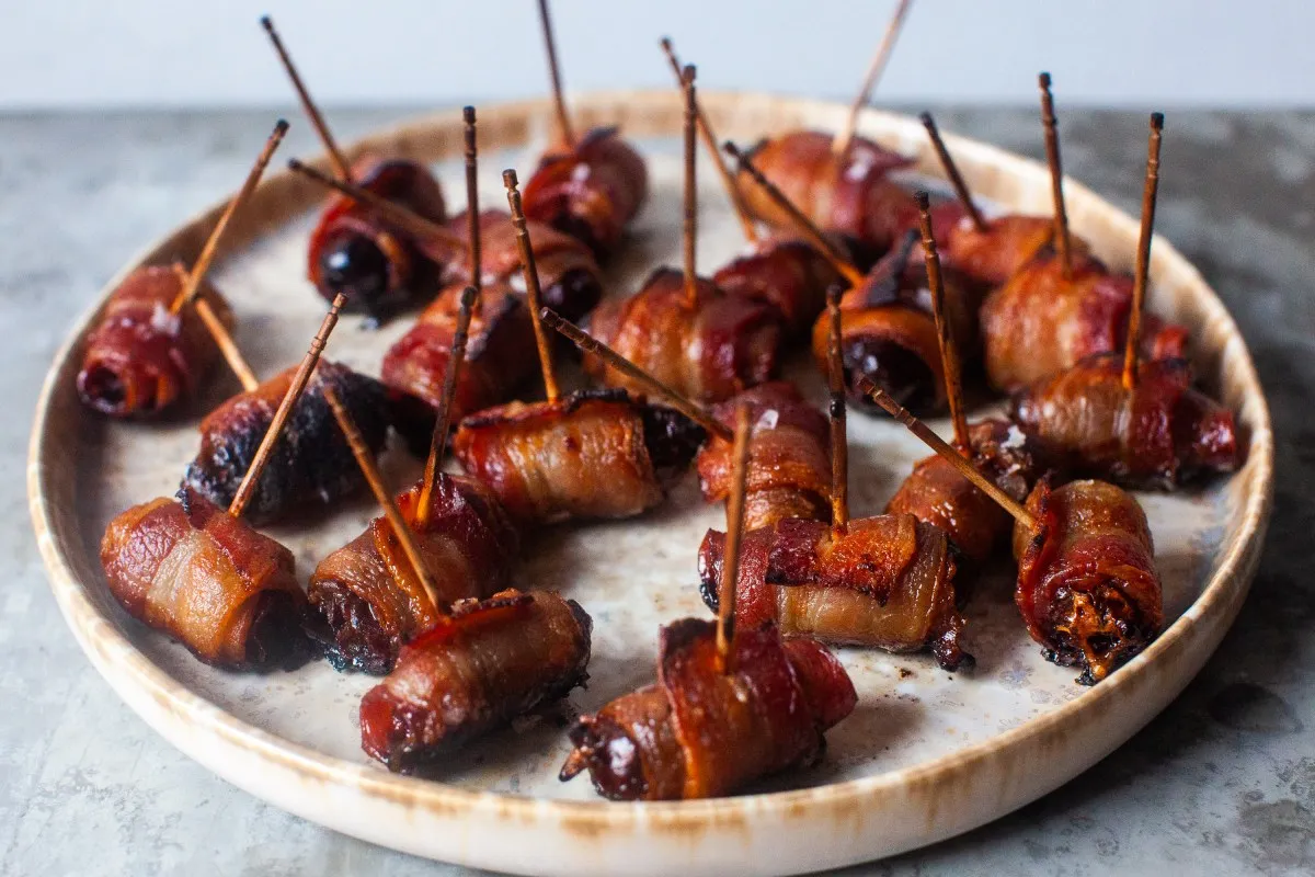 Sweet and Spicy Bacon-Wrapped Dates Recipe