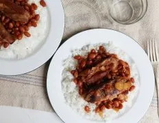 Sweet and Spicy Crock Pot Ribs with Beans