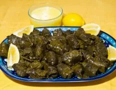 Sy’s Savory Stuffed Grape Leaves with Creamy Egg-Lemon Sauce