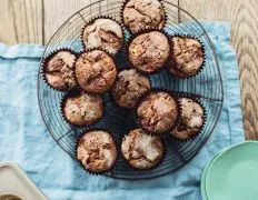 Tangy Rhubarb Muffins with Sour Cream Delight