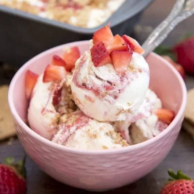 Ultimate Homemade Strawberry Cheesecake Ice Cream Recipe