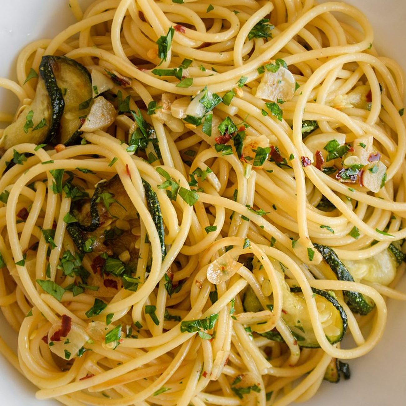 Aglio E Olio Spaghetti With Garlic And Olive