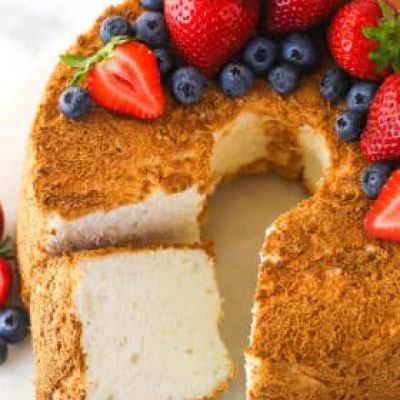 Angel Food Cake With Fresh Fruit And Lime Drizzle