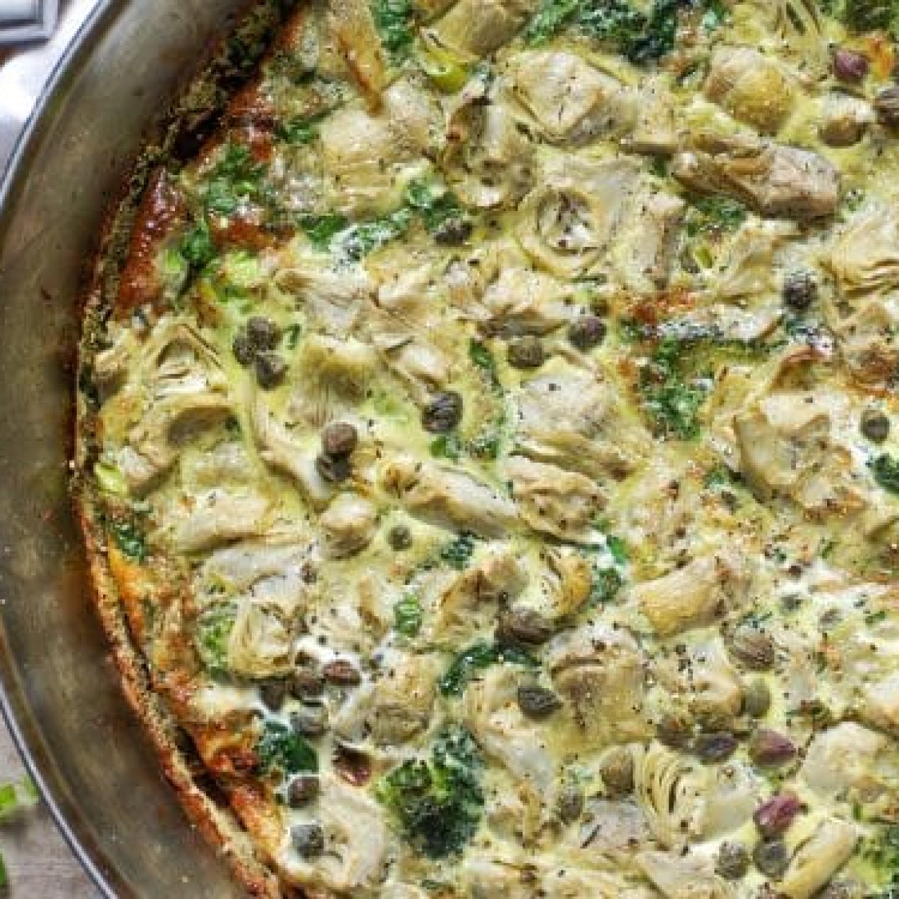 Artichoke And Broccoli Frittata