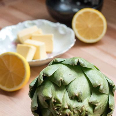 Artichoke Baskets With Caper Dip