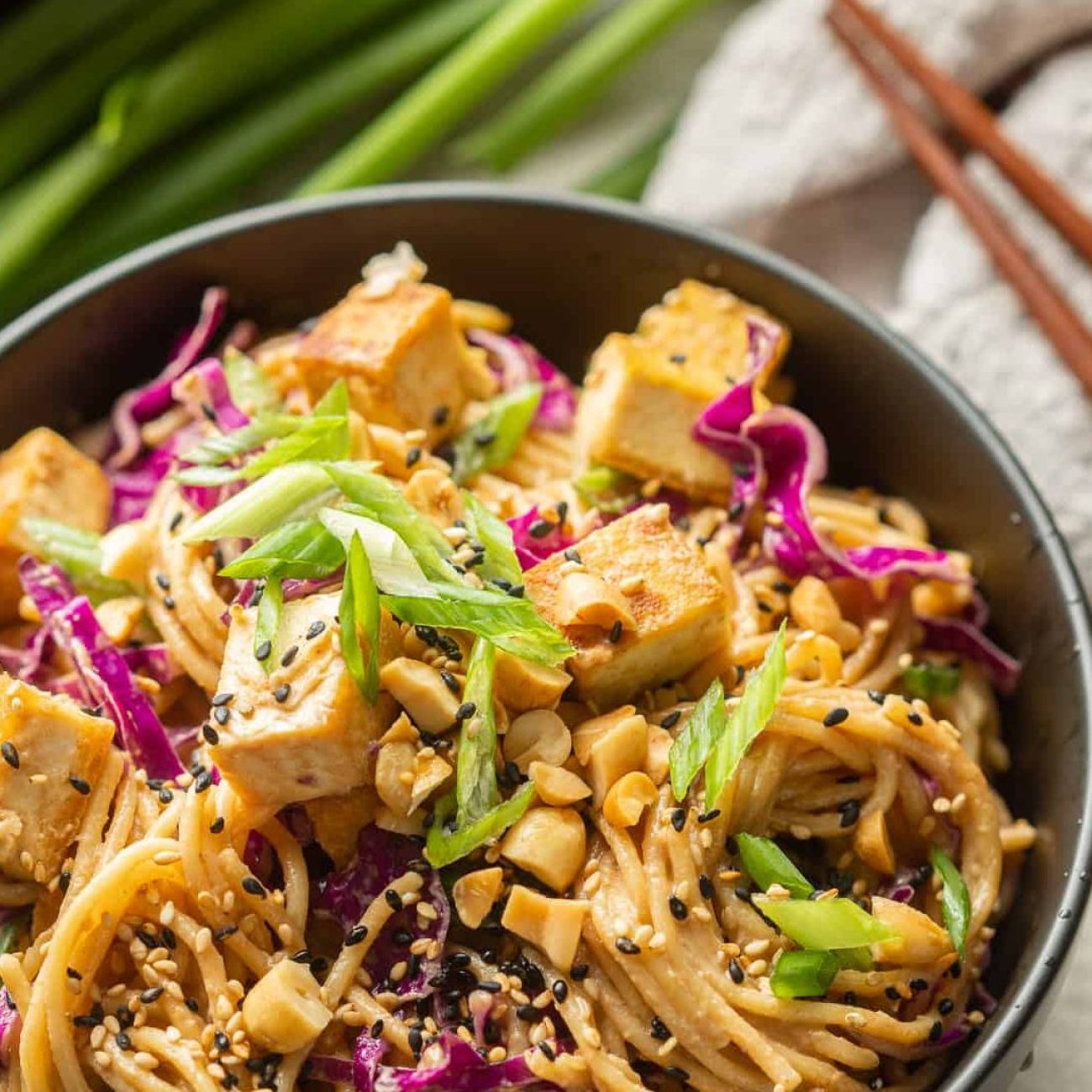 Asian Sesame Noodle Salad With Peanut