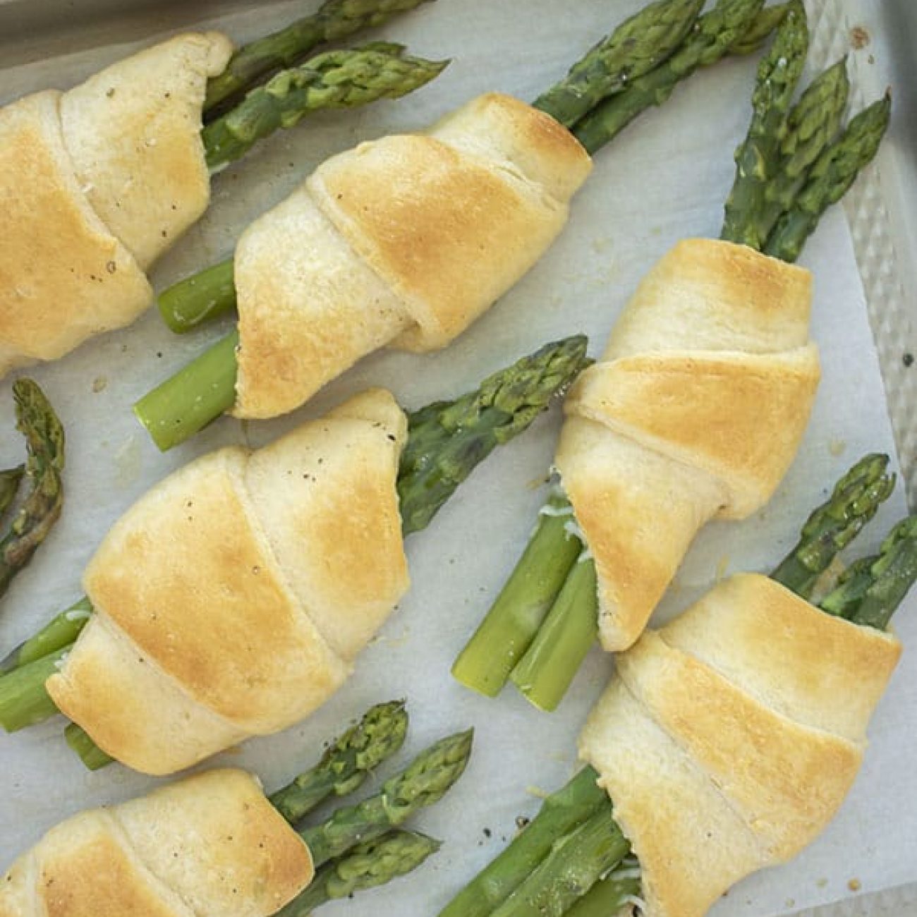 Asparagus- Cheese Squares With Crescent