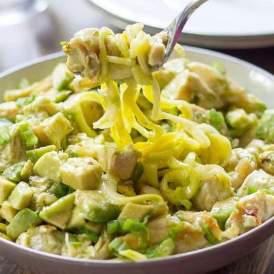 Avocado And Chicken Paleo Pasta