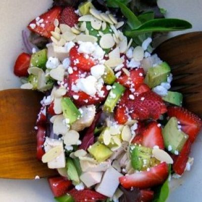 Baby Greens Salad With Strawberries