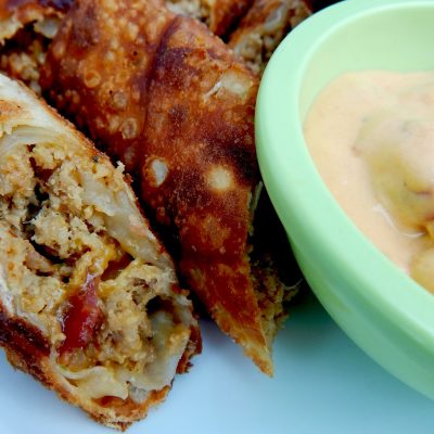 Bacon Cheeseburger Egg Rolls