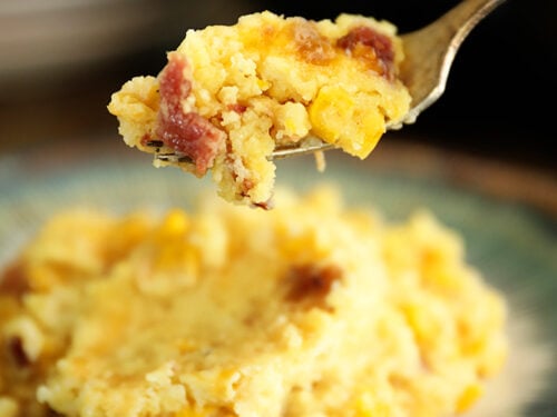 Bacon & Onion Two-Cheese Spoon Bread
