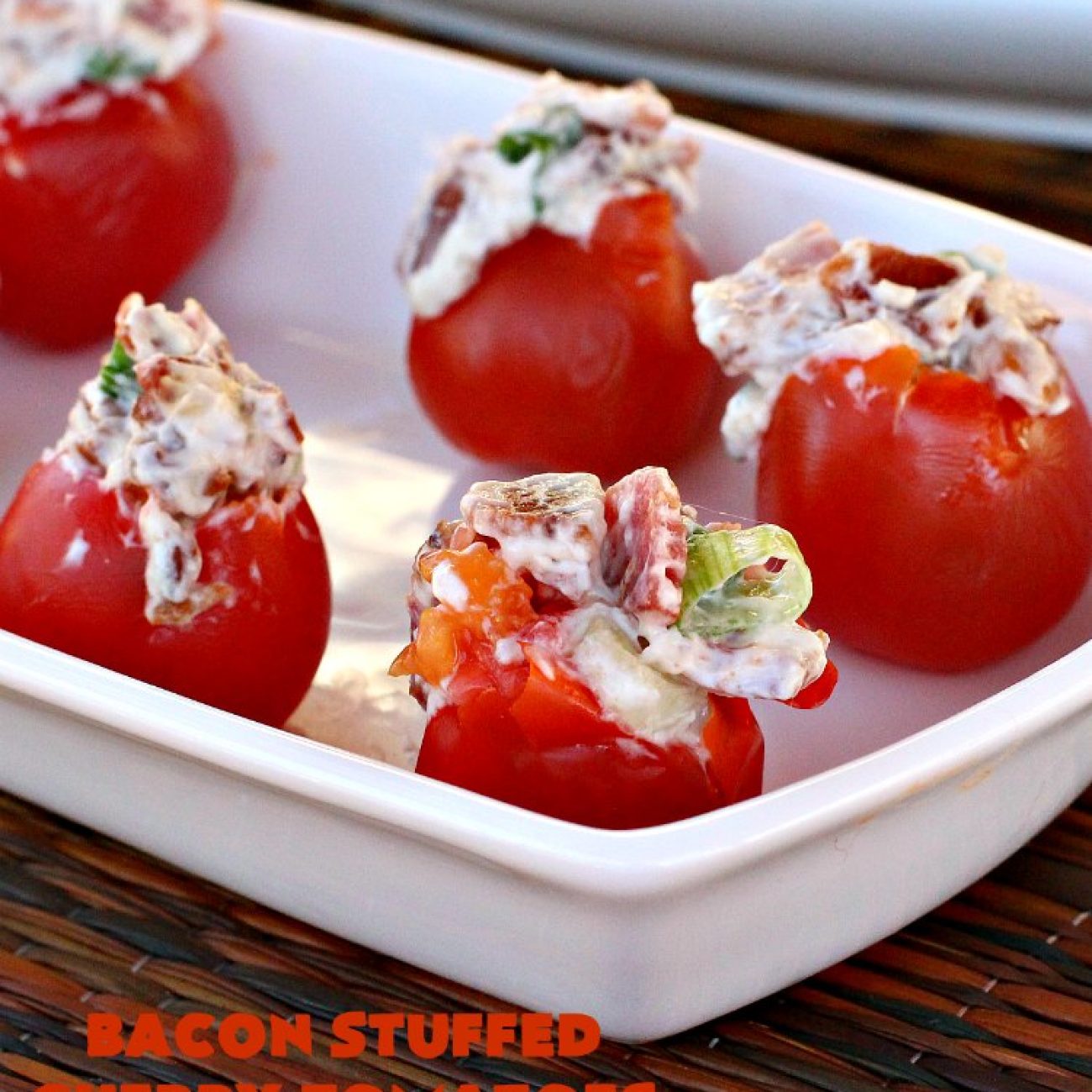 Bacon Stuffed Cherry Tomatoes