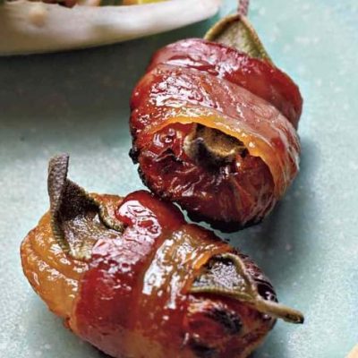Bacon-Wrapped Apricots With Sage