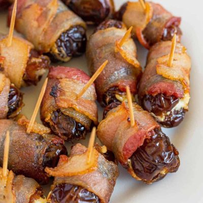 Bacon Wrapped Dates With Cheese