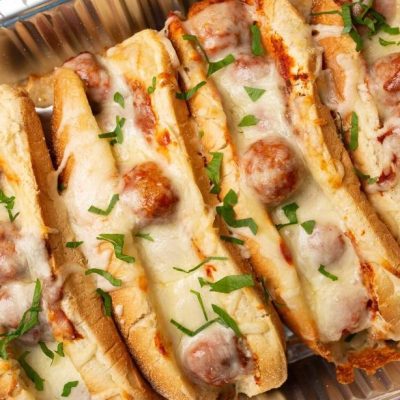 Baked Meatball Sandwich Rounds